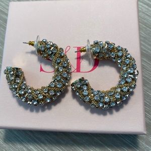 Stella & Dot Chain Jewels Hoop earrings